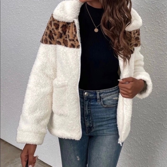 New Leopard Print Teddy coat - Picture 5 of 8